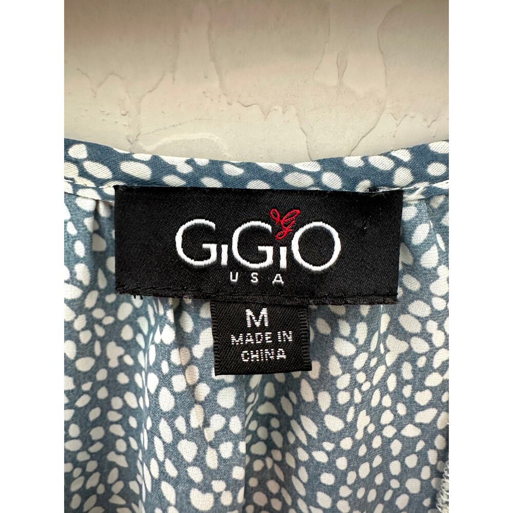 GGO Floral Mixed-Print Pink and Blue Blouse - Picture 5 of 7
